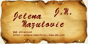Jelena Mazulović vizit kartica